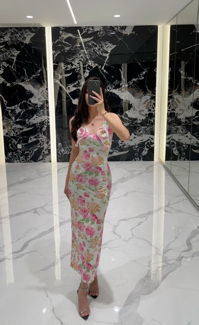 ♥️人丝印花连衣裙！人丝面料 活性印花 SML