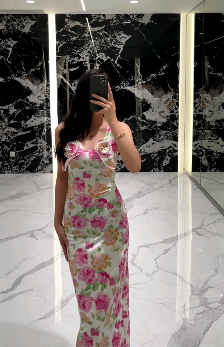 ♥️人丝印花连衣裙！人丝面料 活性印花 SML