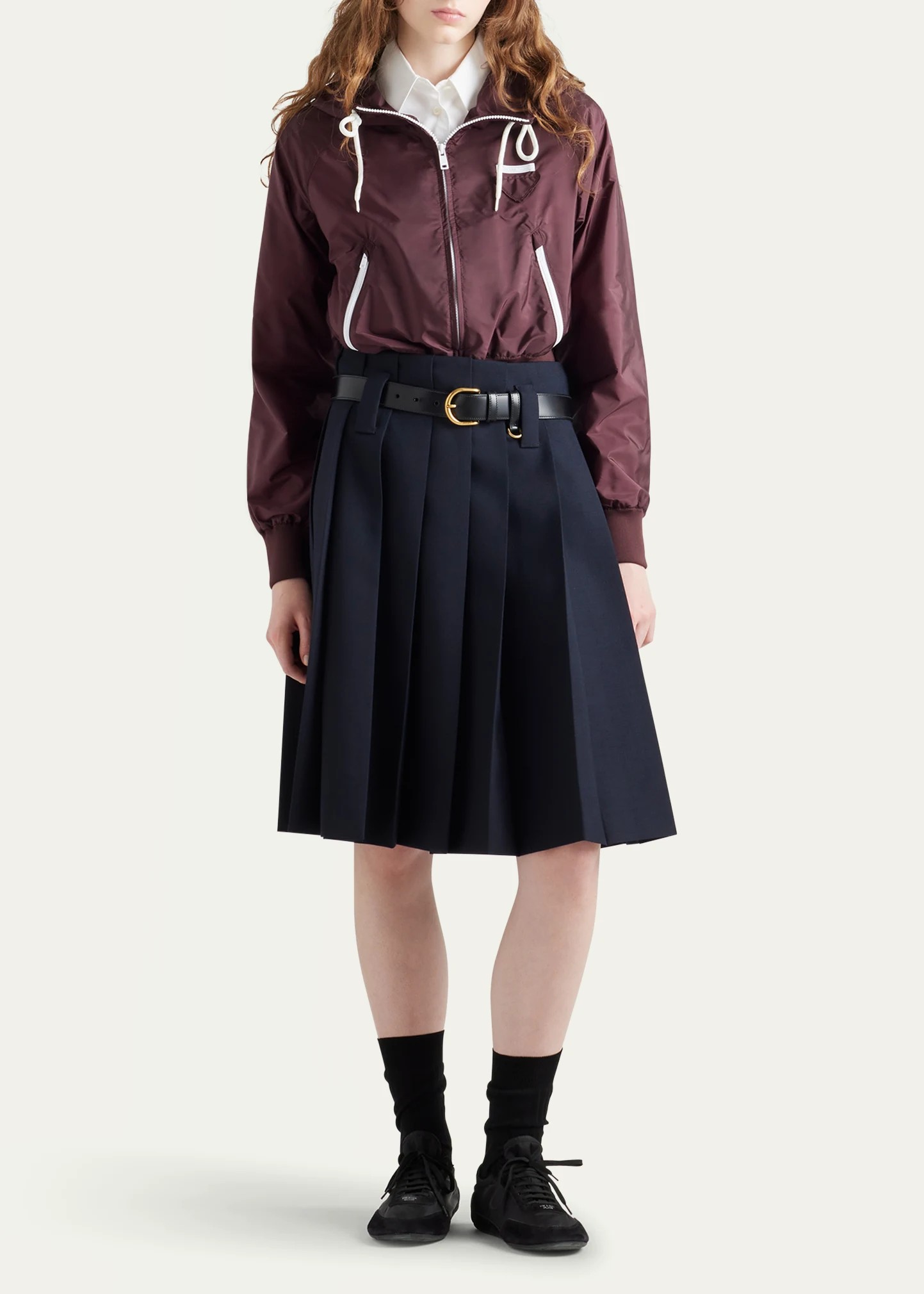 ♥️连帽拉链薄夹克外套！尼龙 SML