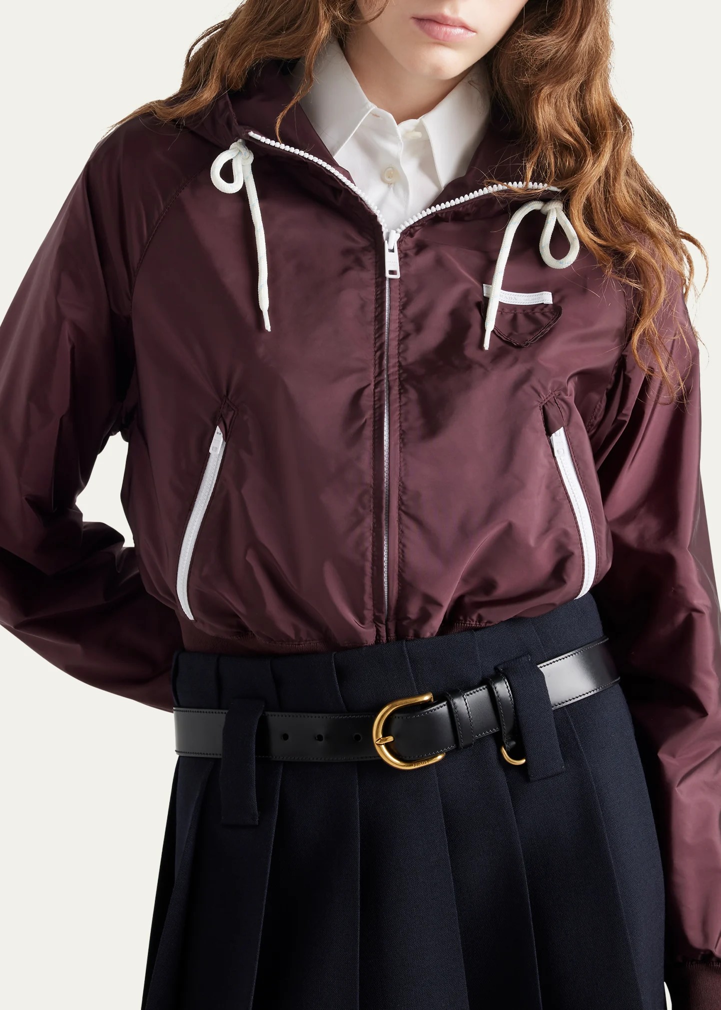 ♥️连帽拉链薄夹克外套！尼龙 SML