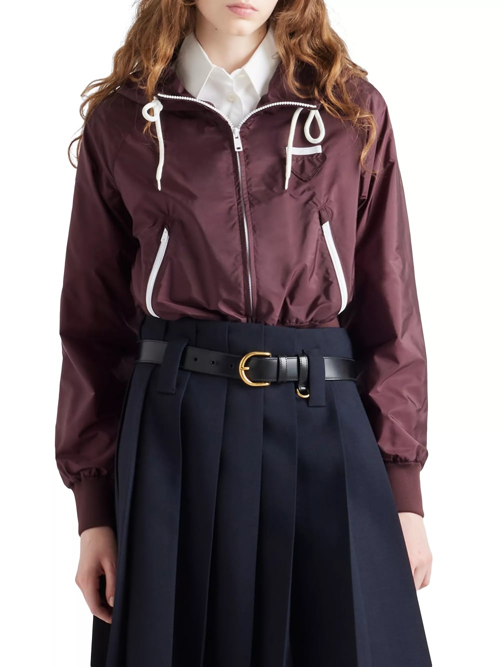 ♥️连帽拉链薄夹克外套！尼龙 SML