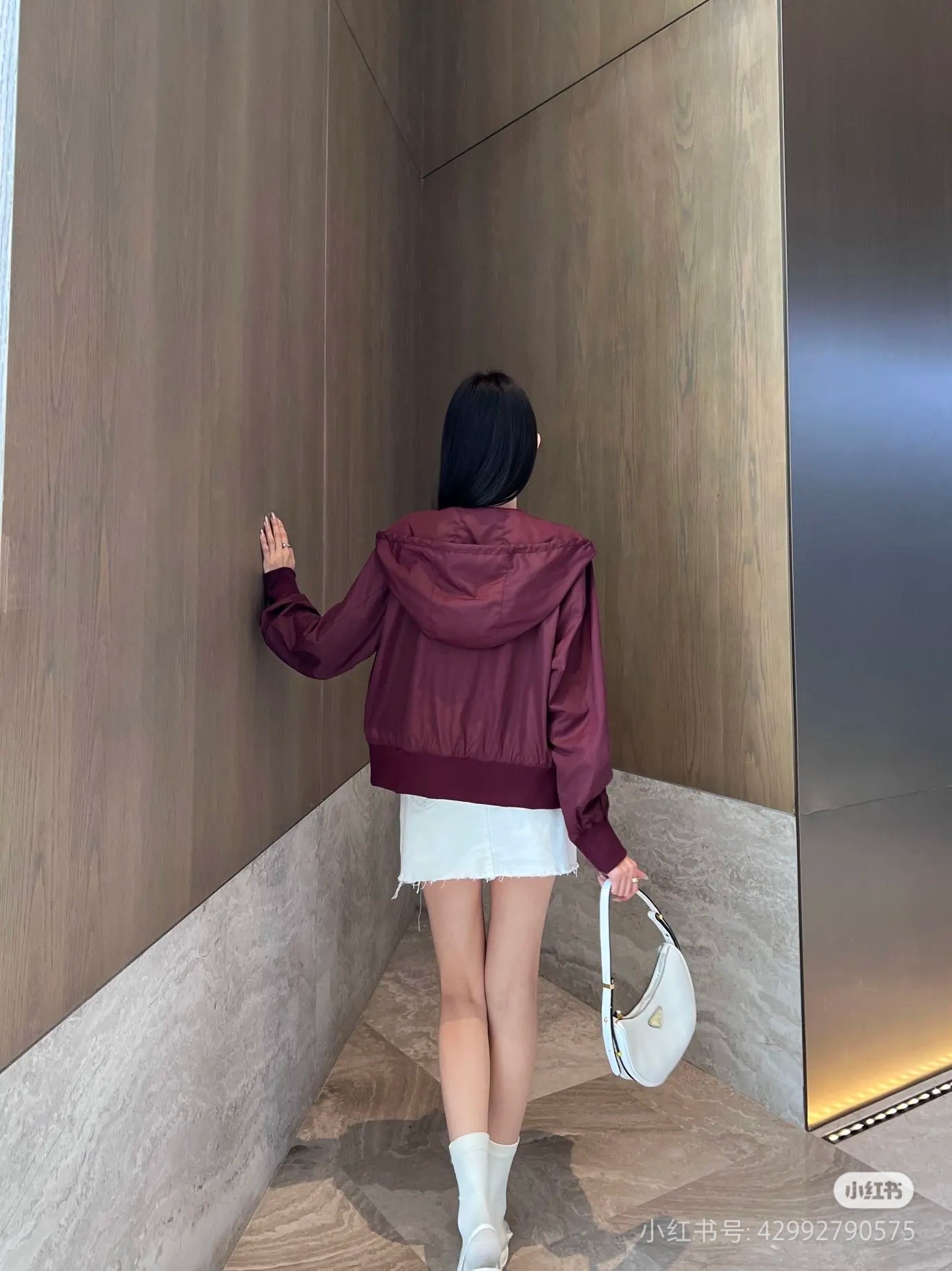 ♥️连帽拉链薄夹克外套！尼龙 SML