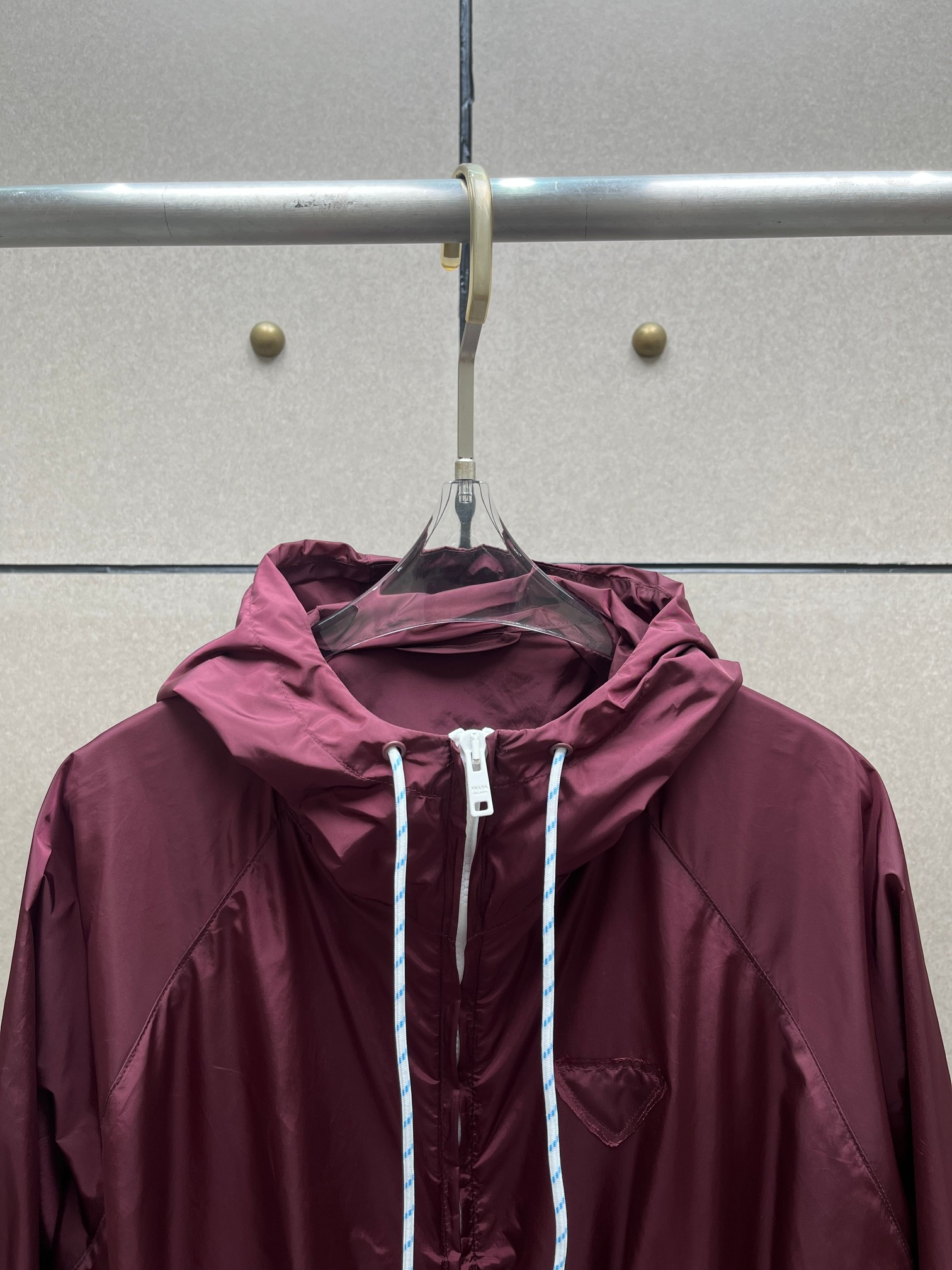 ♥️连帽拉链薄夹克外套！尼龙 SML