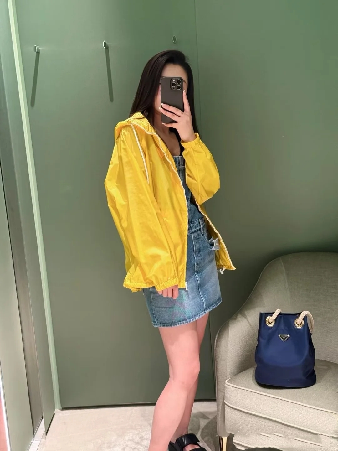 ♥️prad* 拉链夹克外套！两色 SML