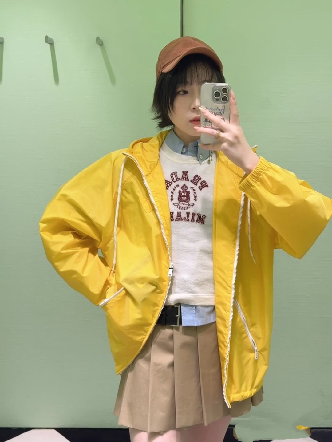 ♥️prad* 拉链夹克外套！两色 SML