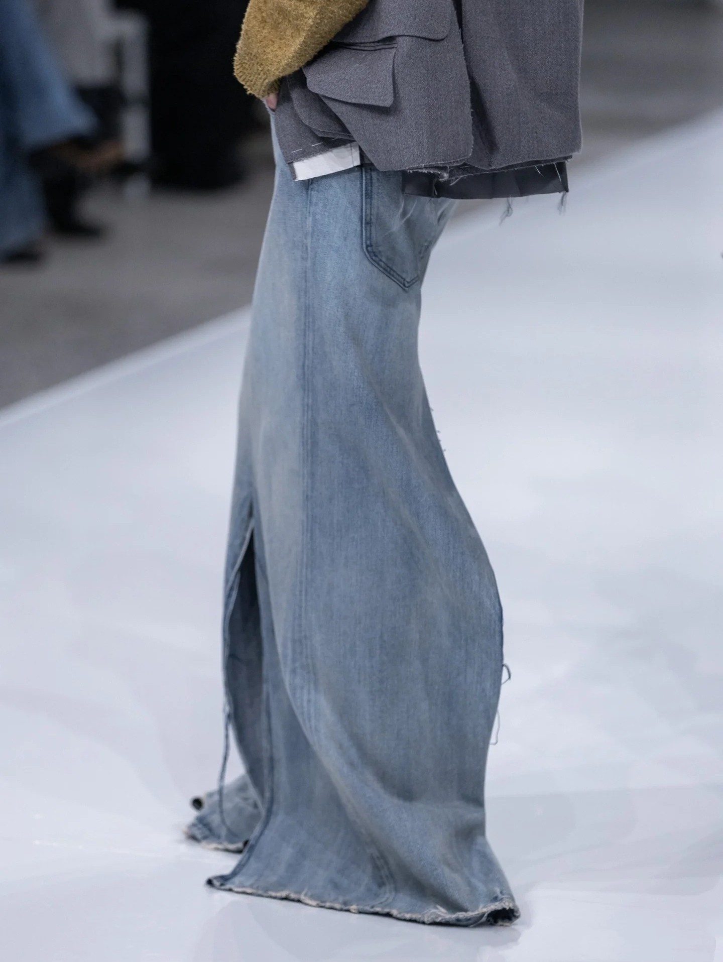 ♥️mm 双腰洗水牛仔长半裙！棉 SML