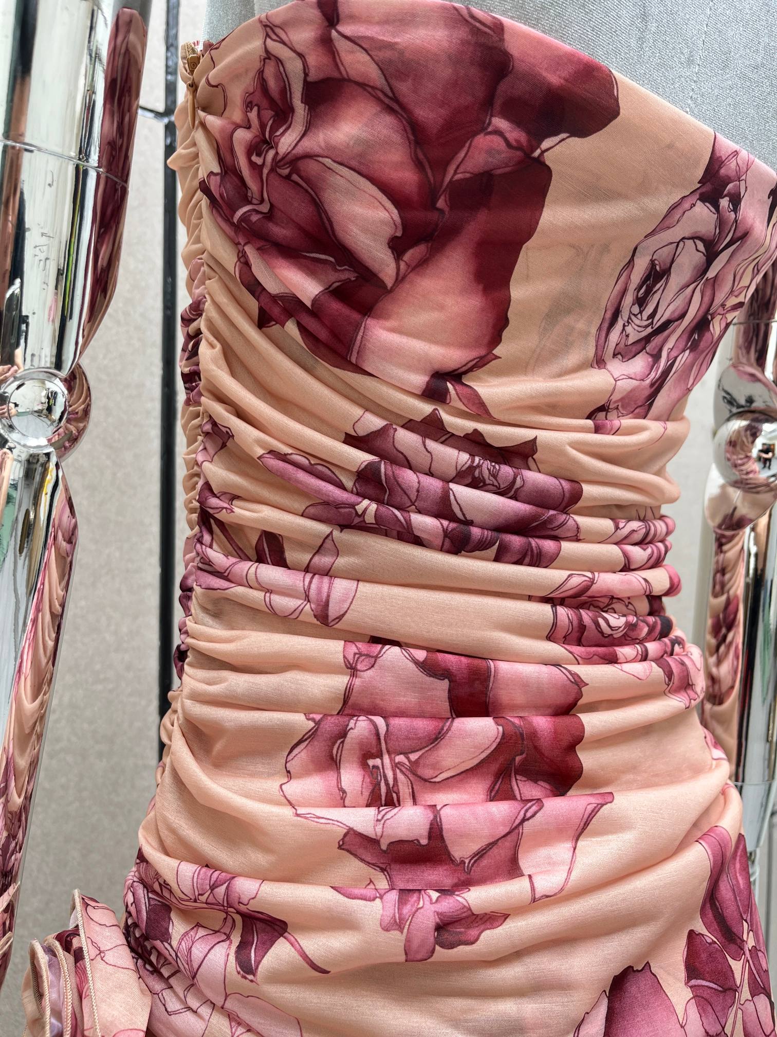 ❤️magda 印花裹胸连衣裙！SML