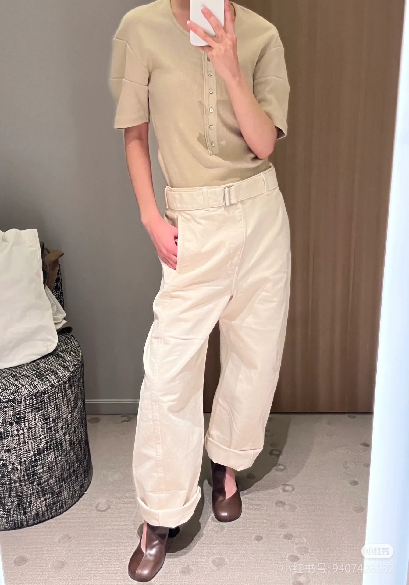 ❤️lemair＊螺纹拼接T恤上衣！棉 两色 SML 