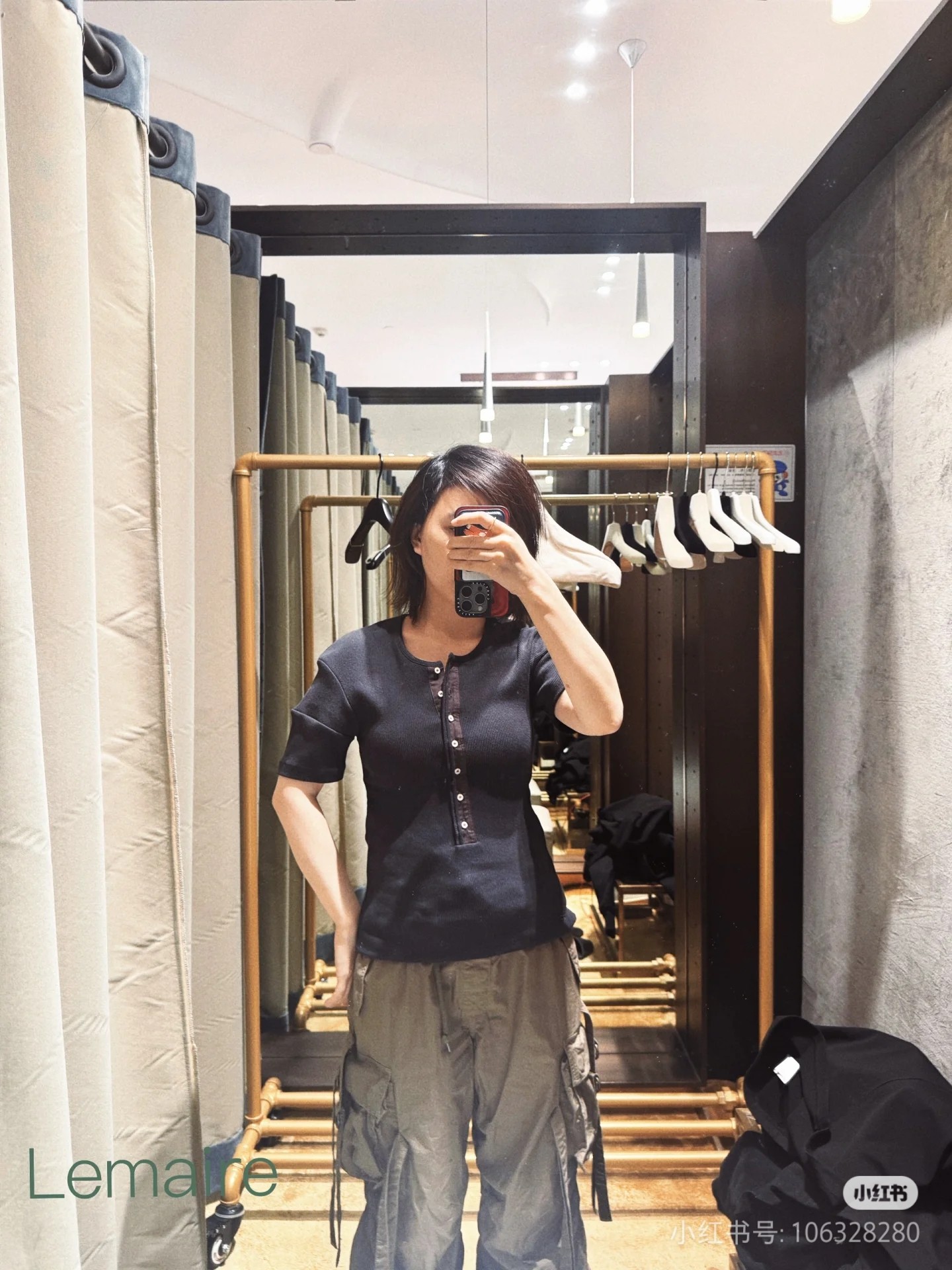 ❤️lemair＊螺纹拼接T恤上衣！棉 两色 SML 