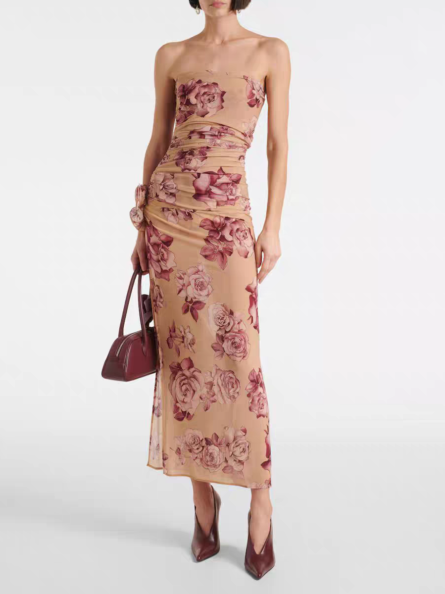 ❤️magda 印花裹胸连衣裙！SML