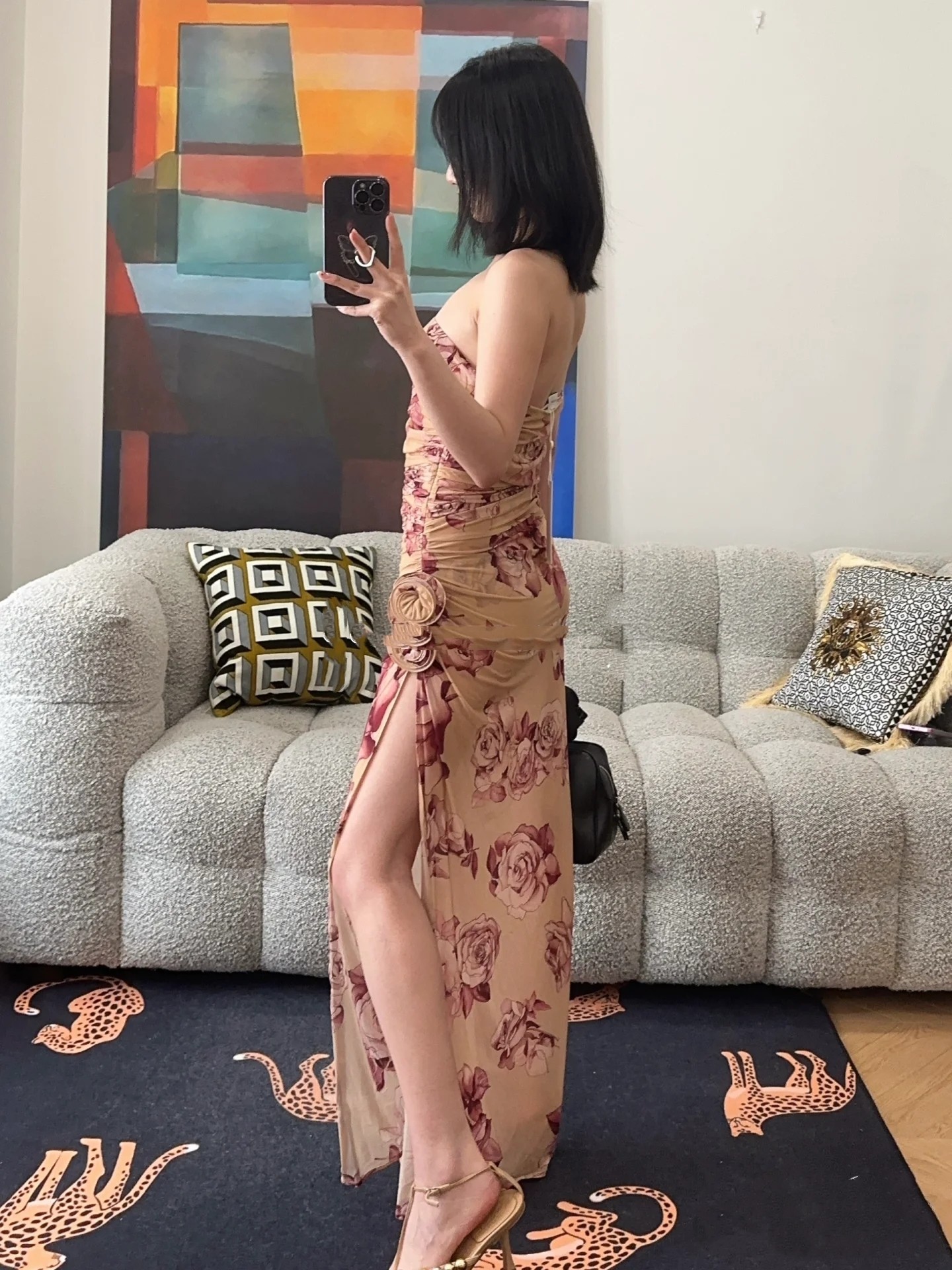 ❤️magda 印花裹胸连衣裙！SML