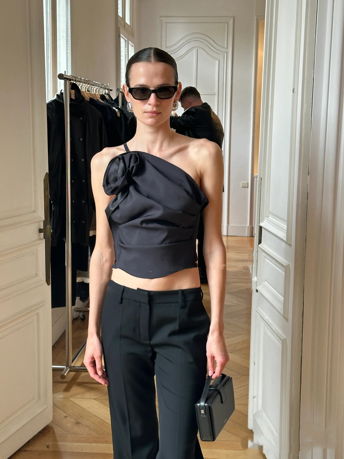 NO:334391,magda suspender button top!  Linen Blended Tri-Color SML, alexander wang19860909magda 吊带纽花上衣！亚麻混纺 三色 SML,,alexander wang,Women's clothing