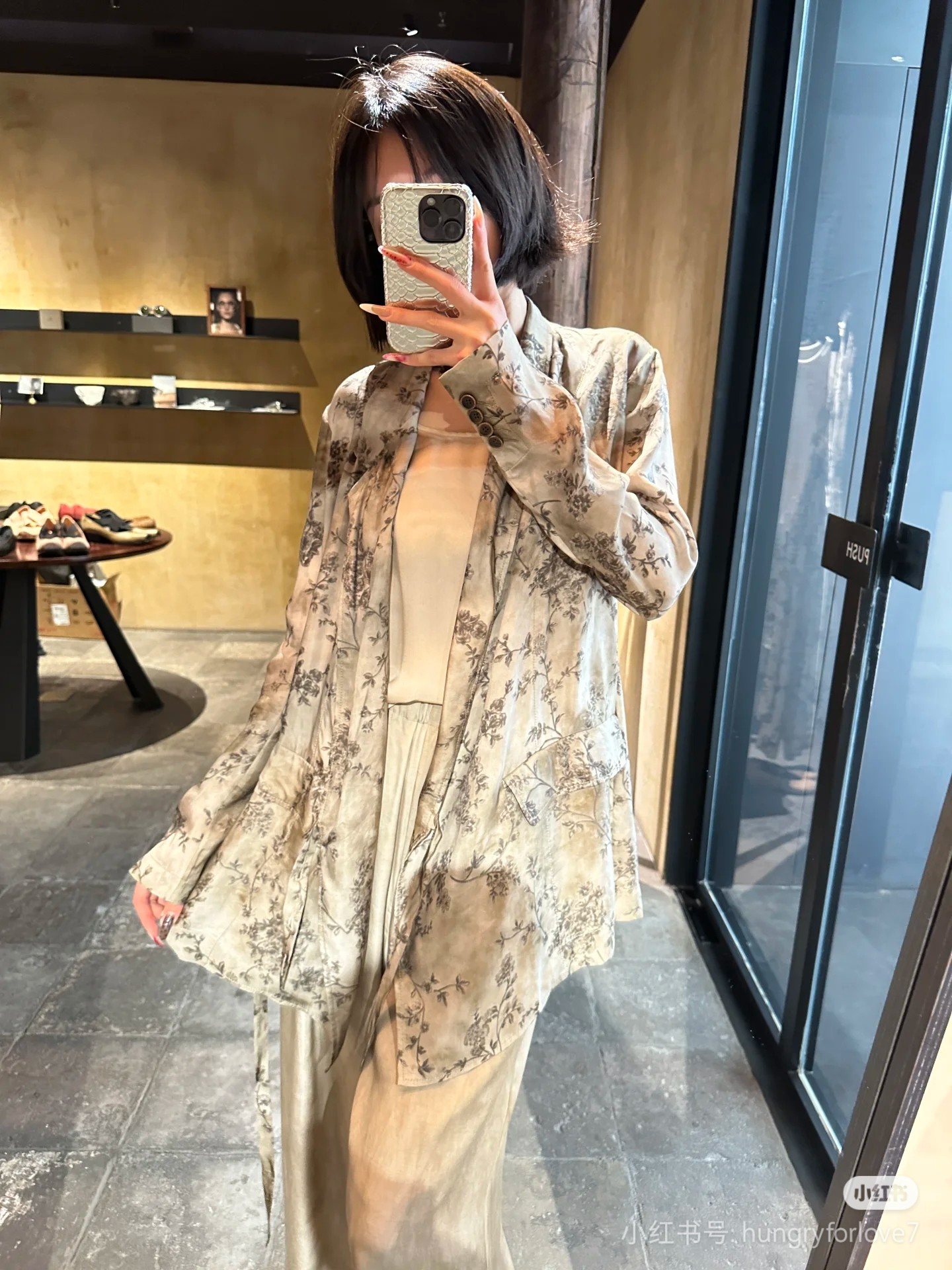 ❤️丝质印花系带西装！人丝 活性印花 松弛舒适 SML 