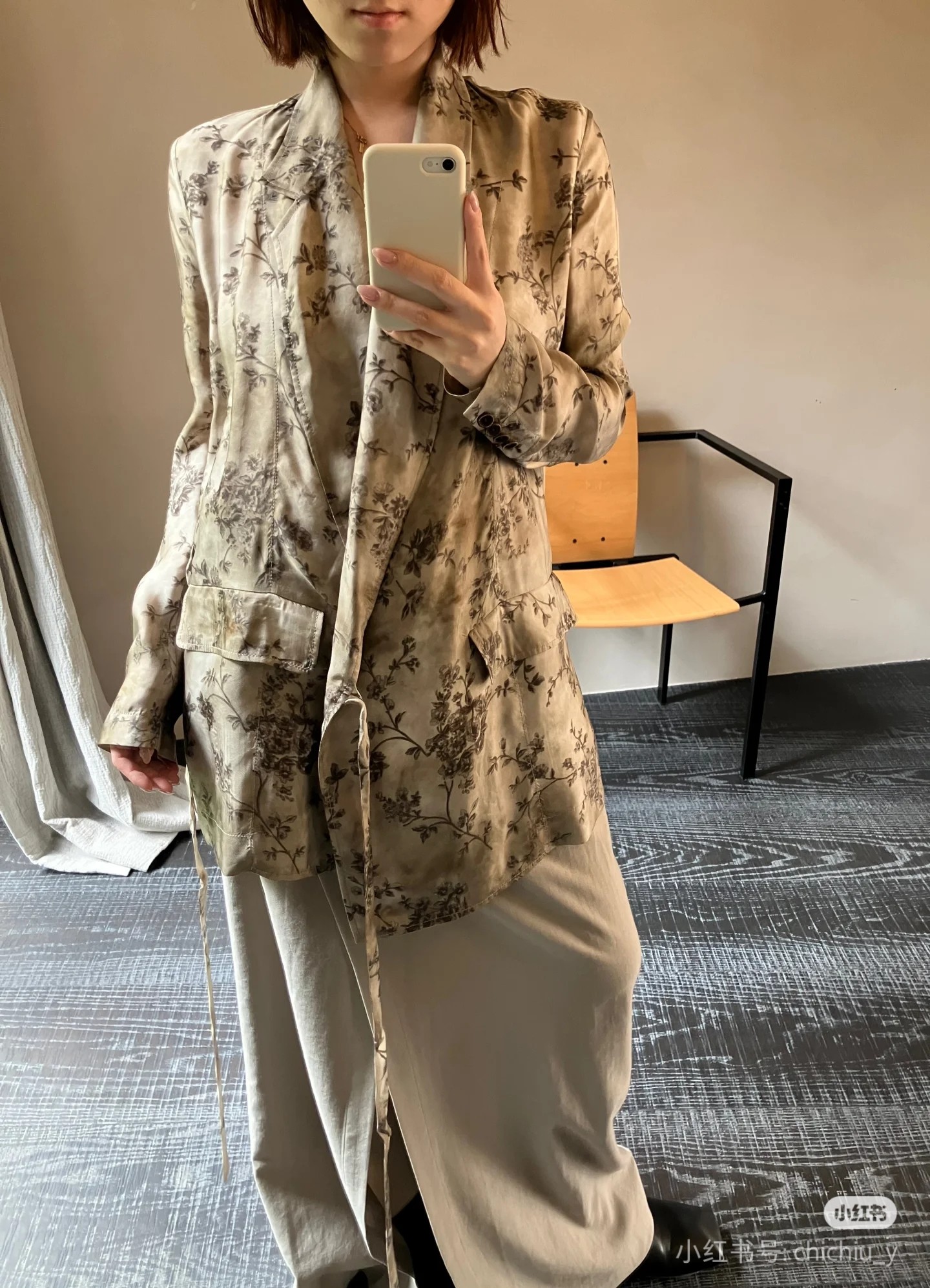 ❤️丝质印花系带西装！人丝 活性印花 松弛舒适 SML 