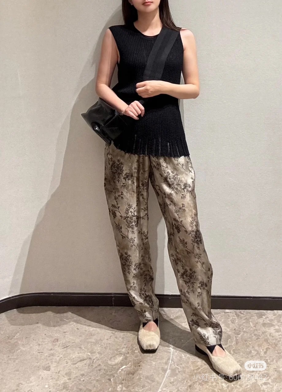 ❤️丝质印花长裤！人丝 活性印花 松弛舒适 SML
