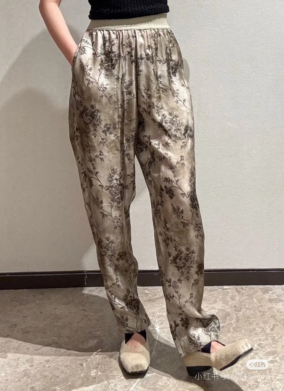 ❤️丝质印花长裤！人丝 活性印花 松弛舒适 SML