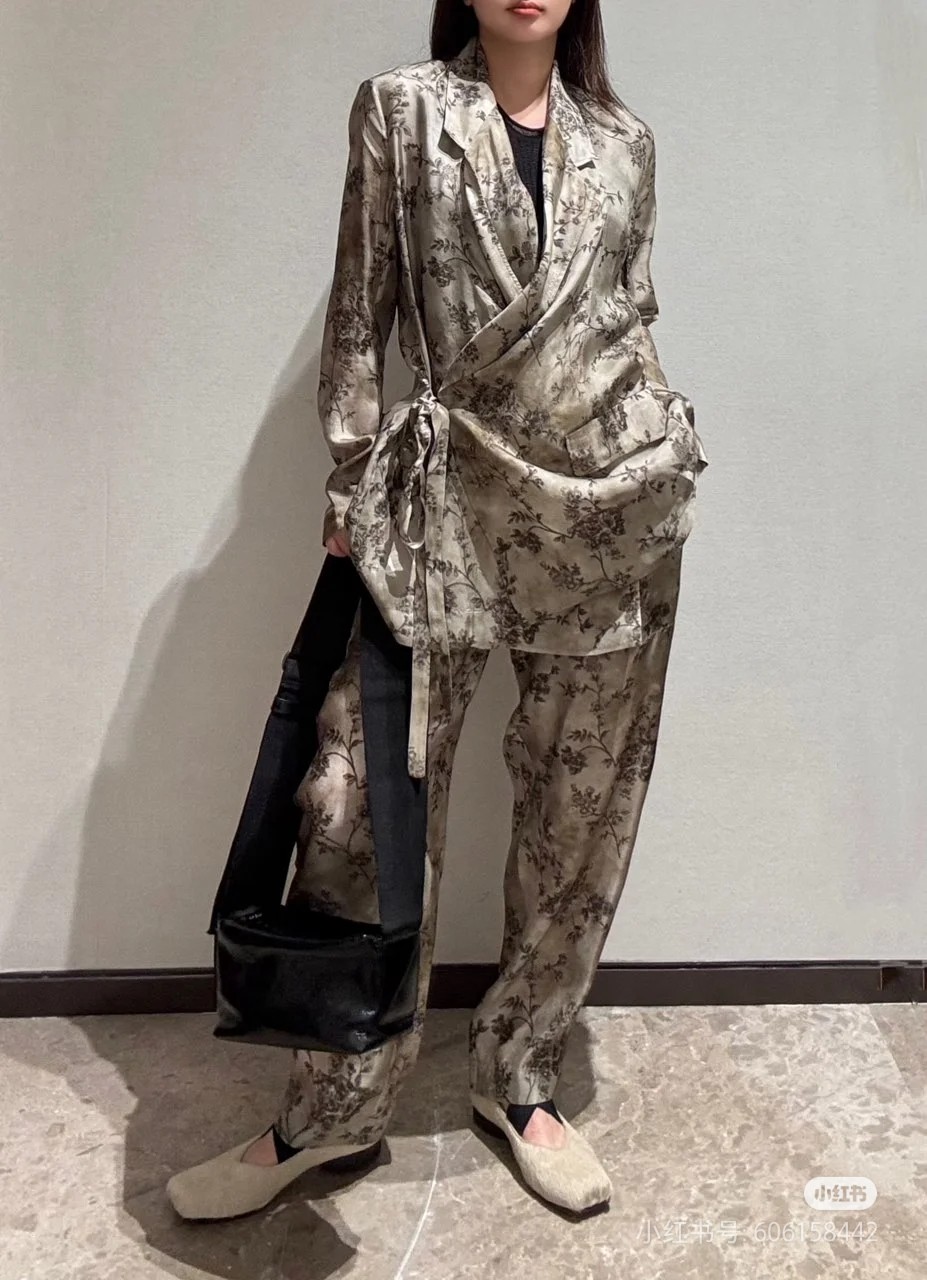 ❤️丝质印花长裤！人丝 活性印花 松弛舒适 SML