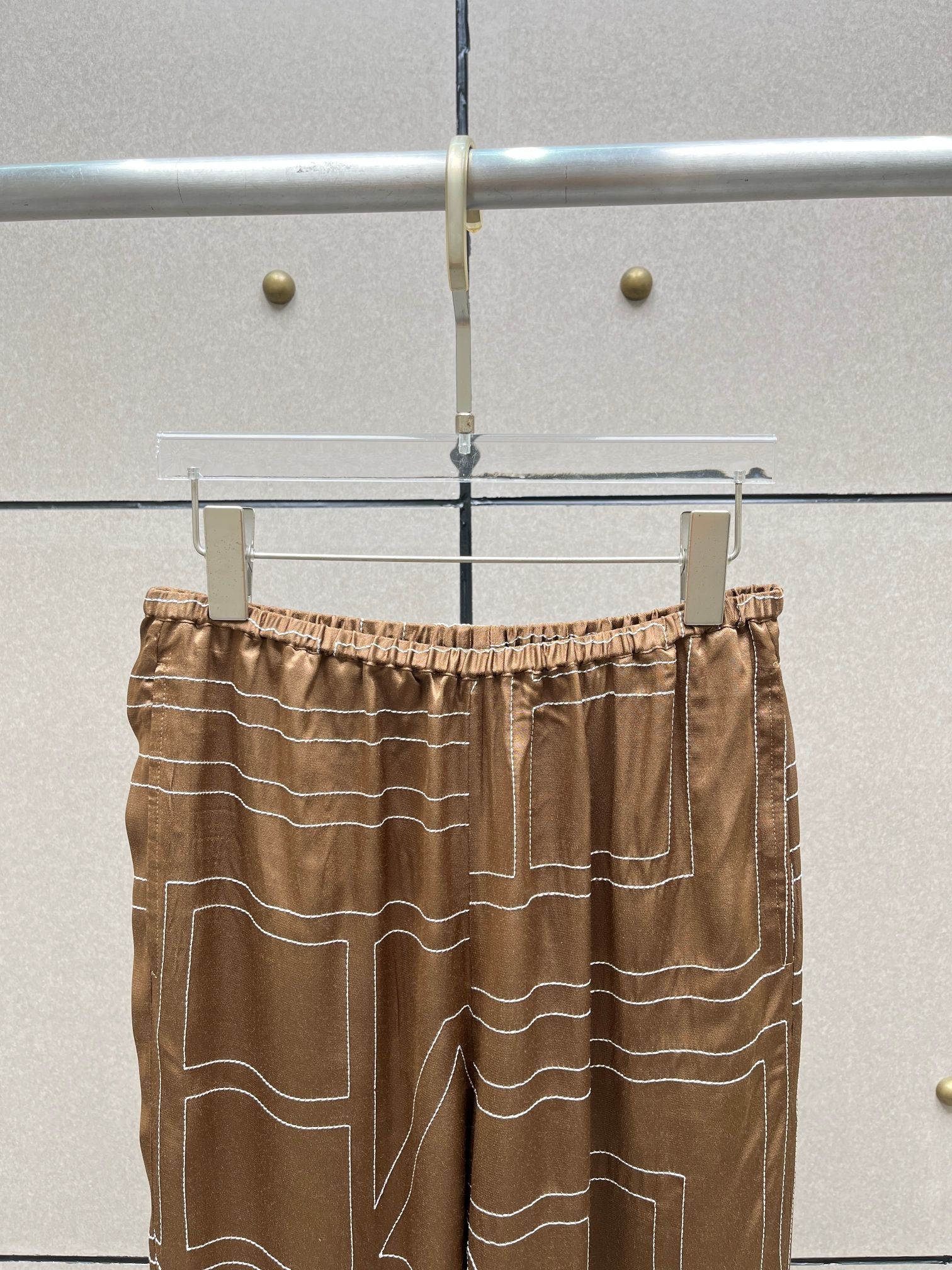 ♥️丝质刺绣长裤！人丝 SML