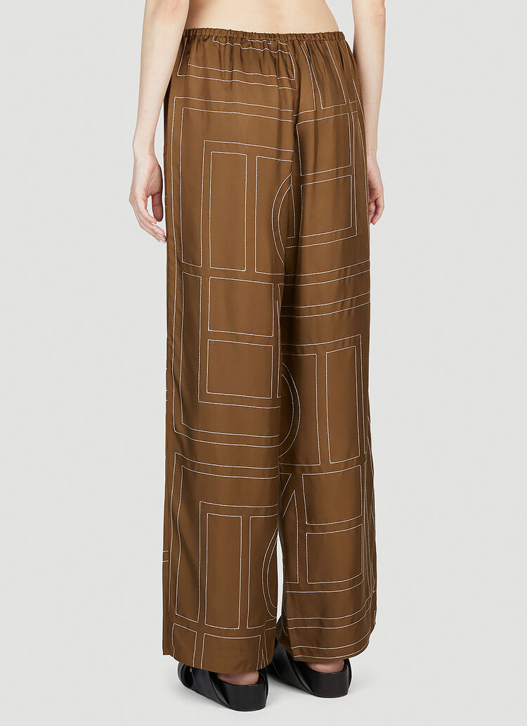 ♥️丝质刺绣长裤！人丝 SML