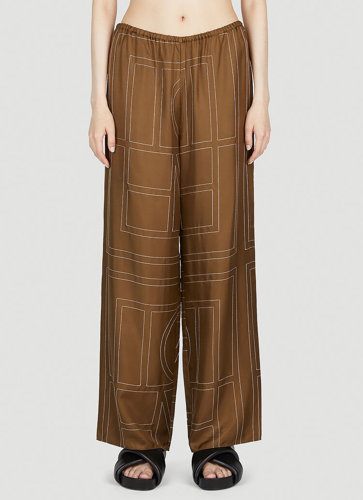 NO:412940,Silk embroidered trousers!  SML, alexander wang19860909丝质刺绣长裤！人丝 SML,,alexander wang,Women's clothing