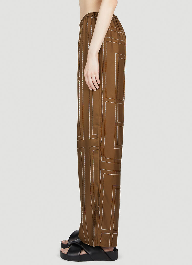 ♥️丝质刺绣长裤！人丝 SML