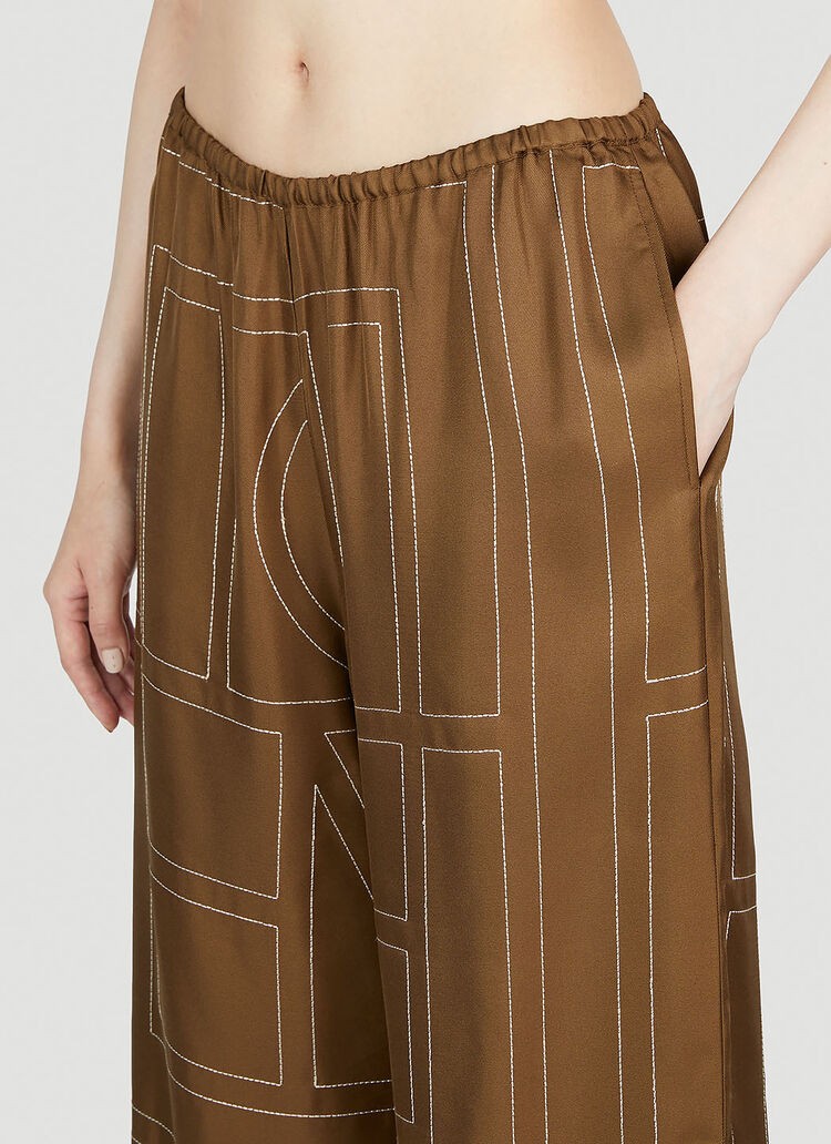 ♥️丝质刺绣长裤！人丝 SML