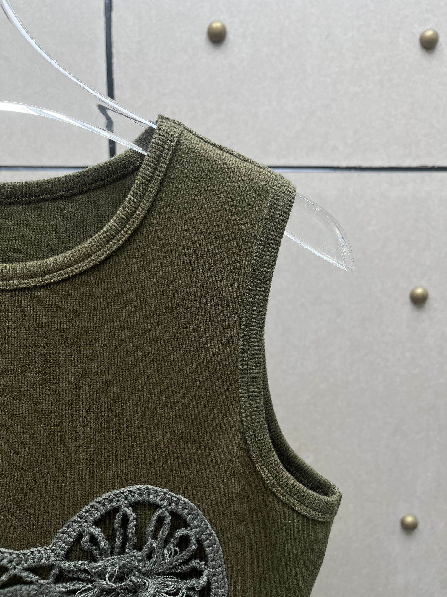 ❤️手勾拼接螺纹连衣裙！棉 三色 SML