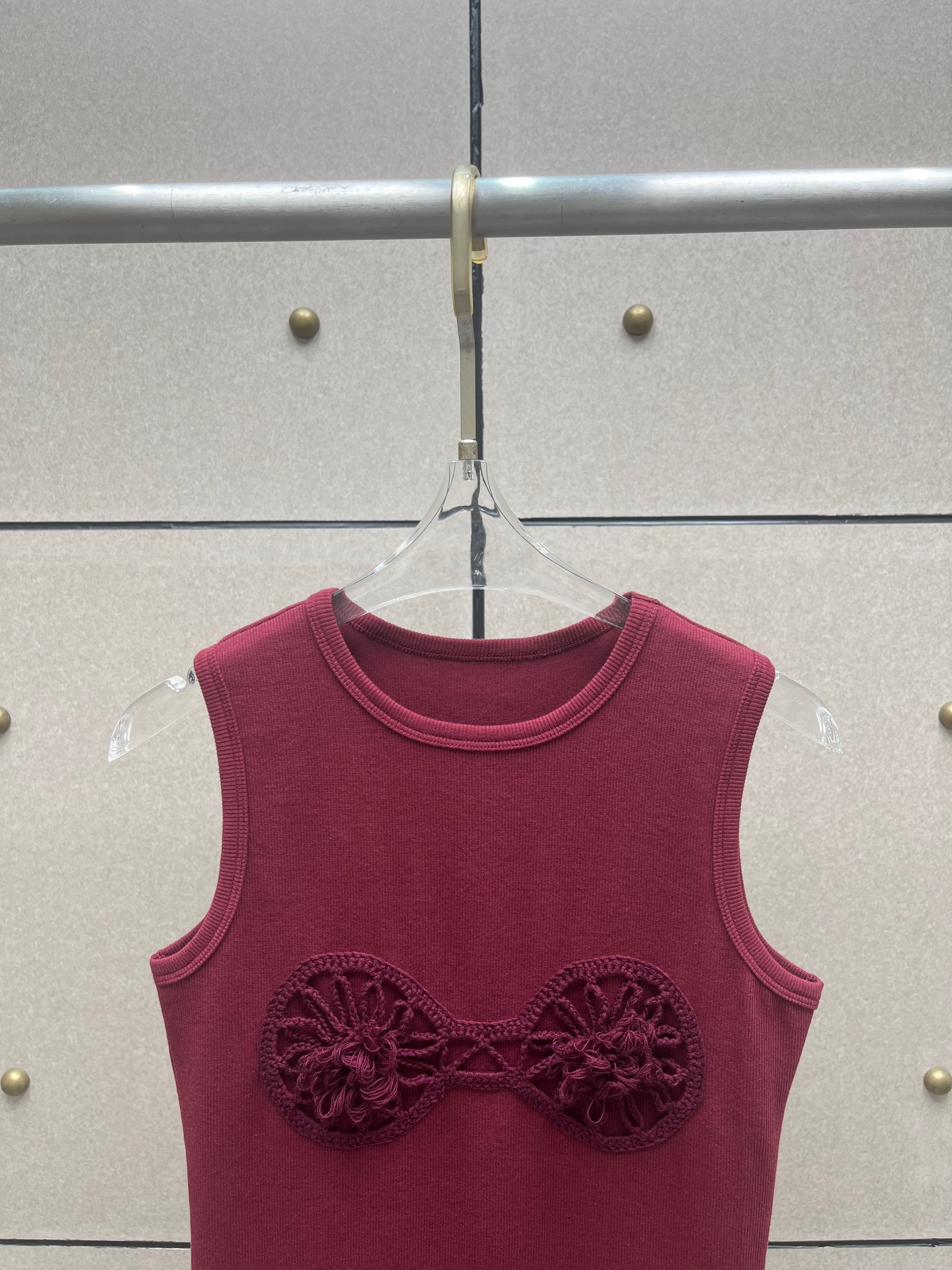 ❤️手勾拼接螺纹连衣裙！棉 三色 SML