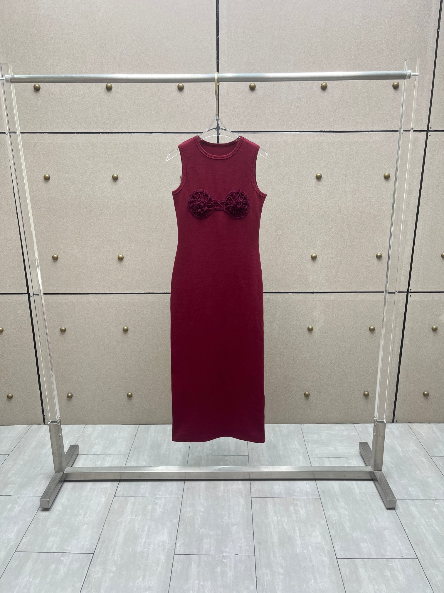 ❤️手勾拼接螺纹连衣裙！棉 三色 SML