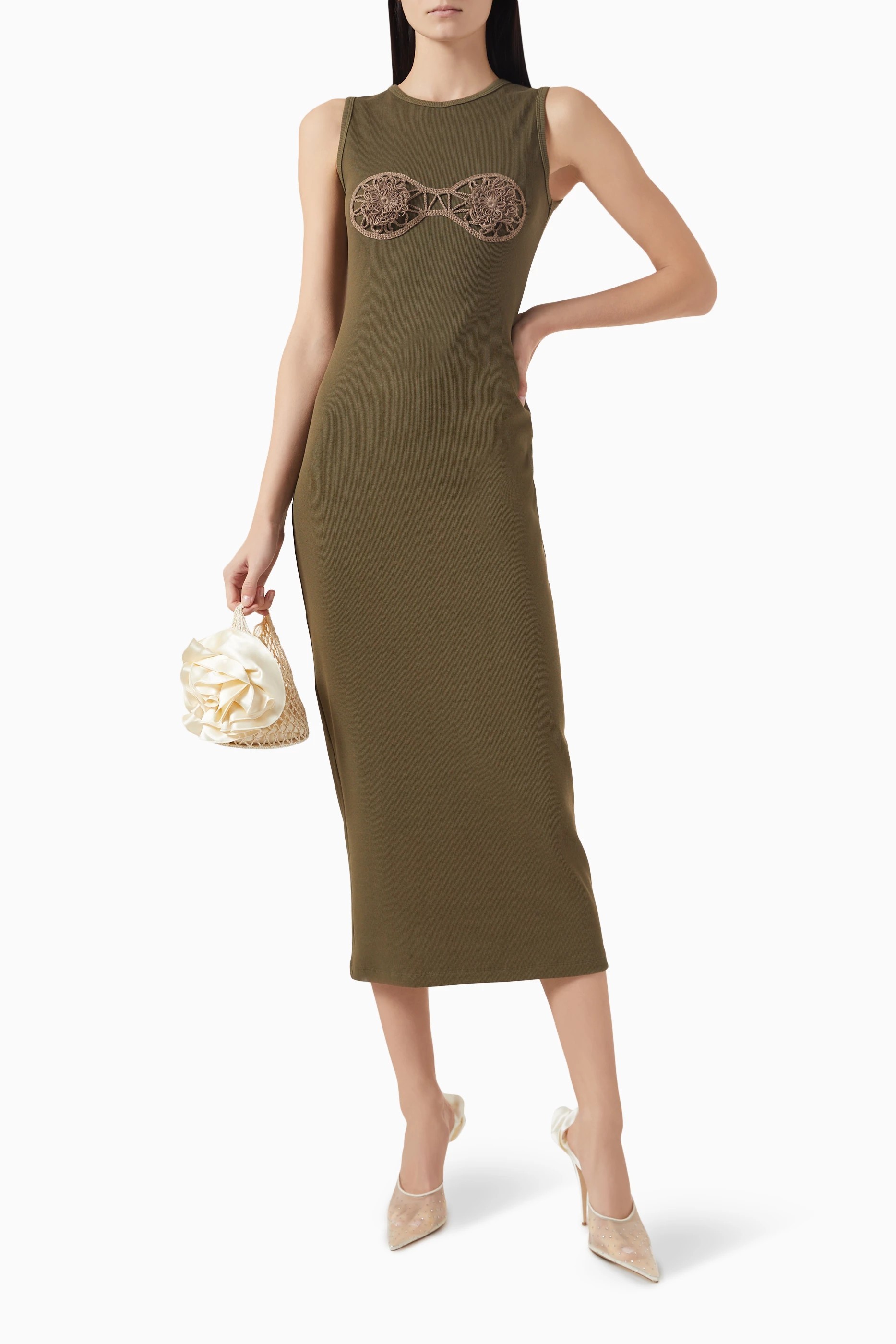 ❤️手勾拼接螺纹连衣裙！棉 三色 SML