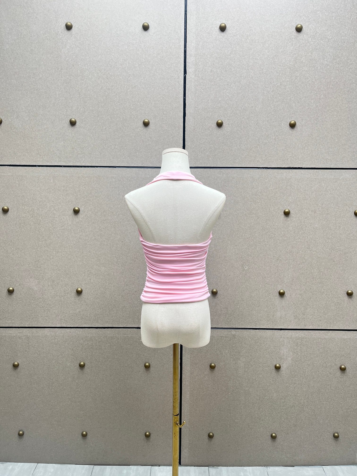 ❤️手工钉花收褶挂脖上衣！SML