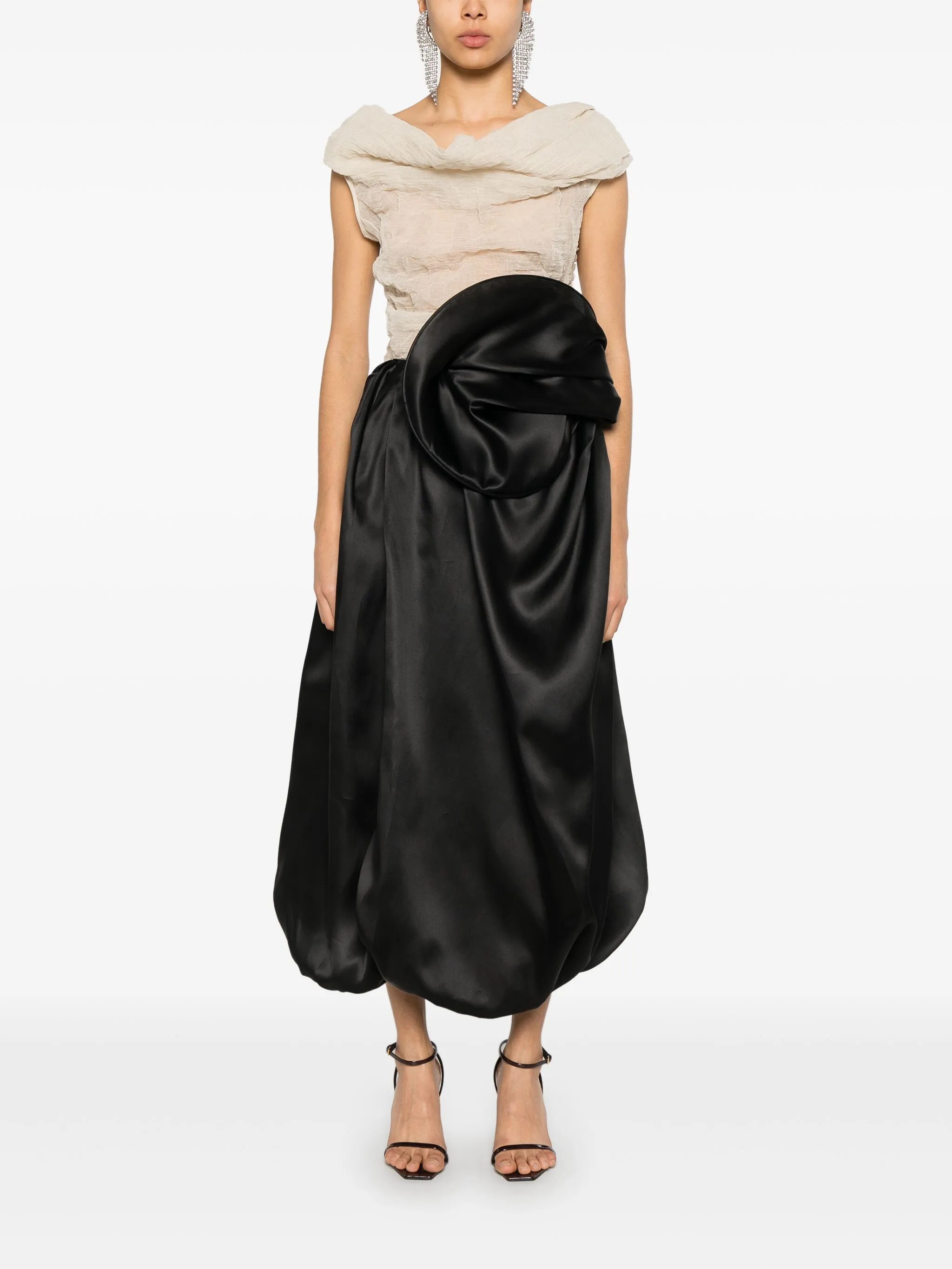 ❤️压褶不规则领上衣！SML