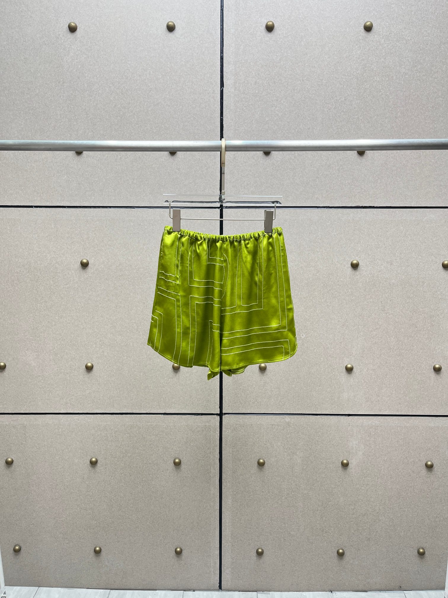 ♥️丝质刺绣短裤！人丝 SML