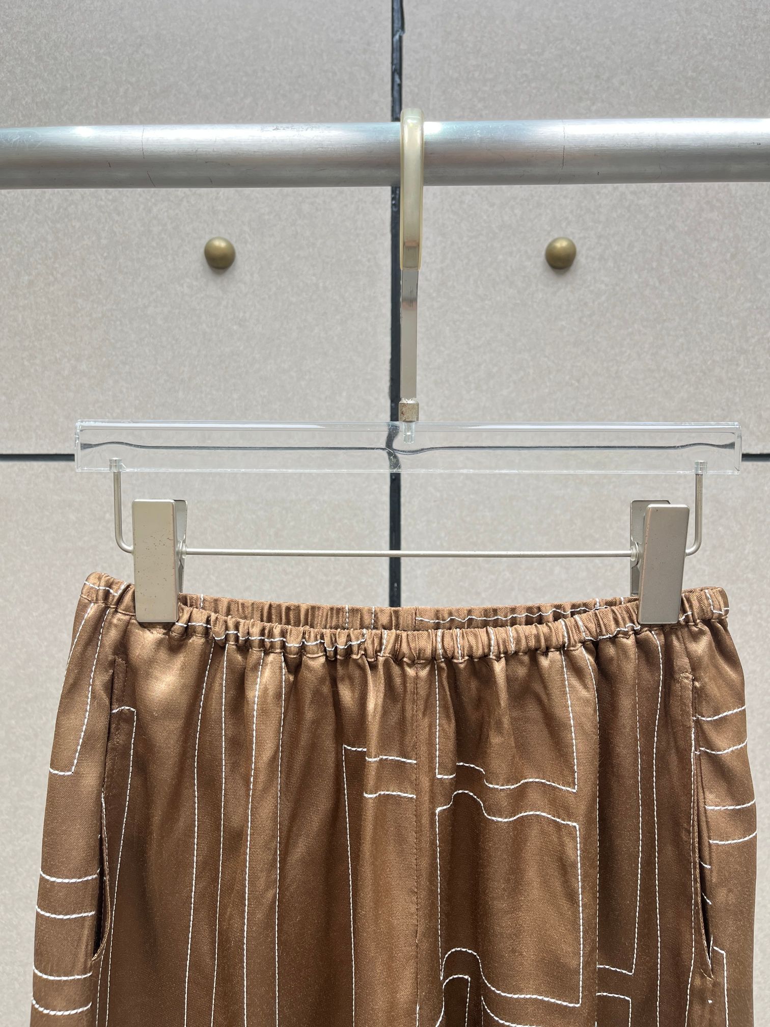 ♥️丝质刺绣短裤！人丝 SML