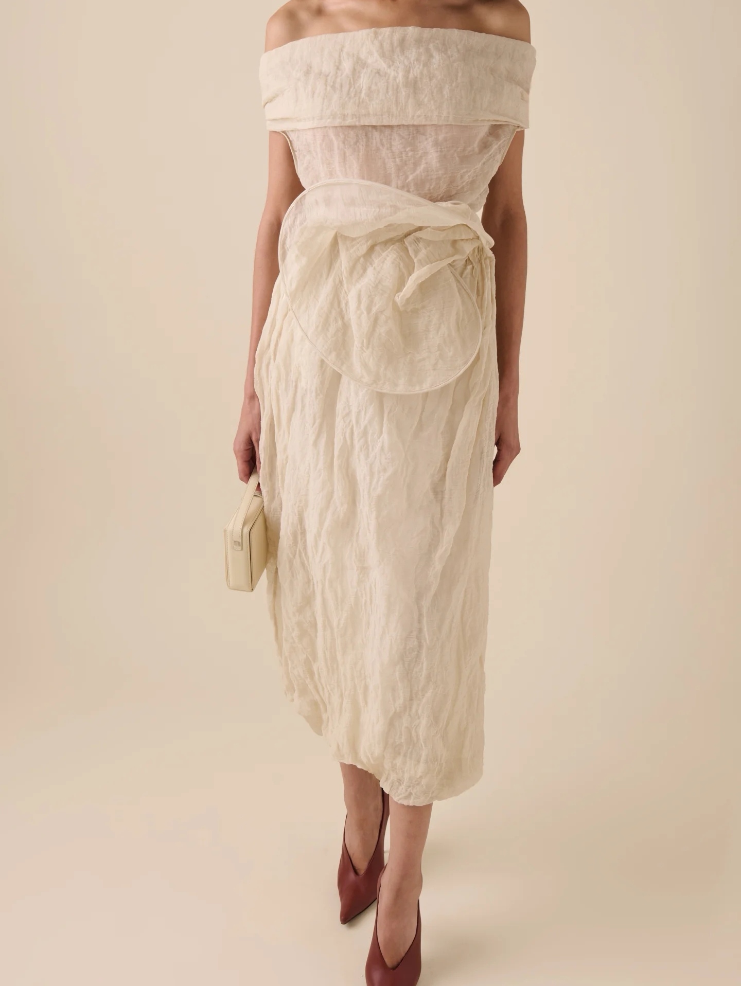 ❤️压褶纽花半裙！SML