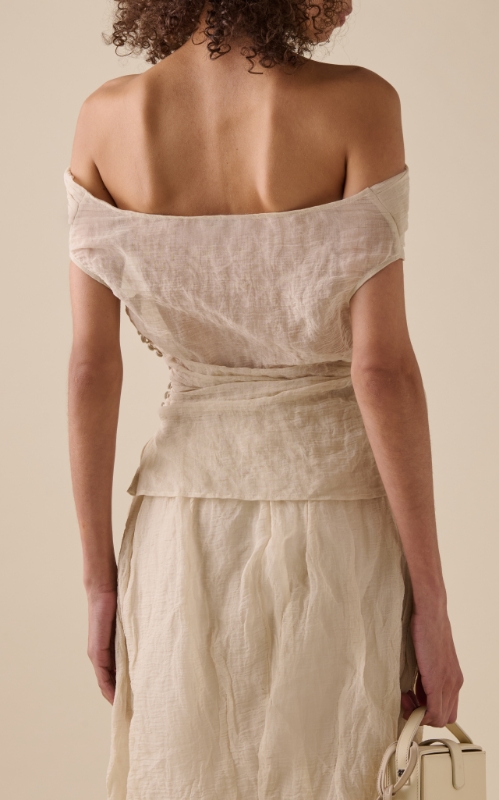 ❤️压褶纽花半裙！SML