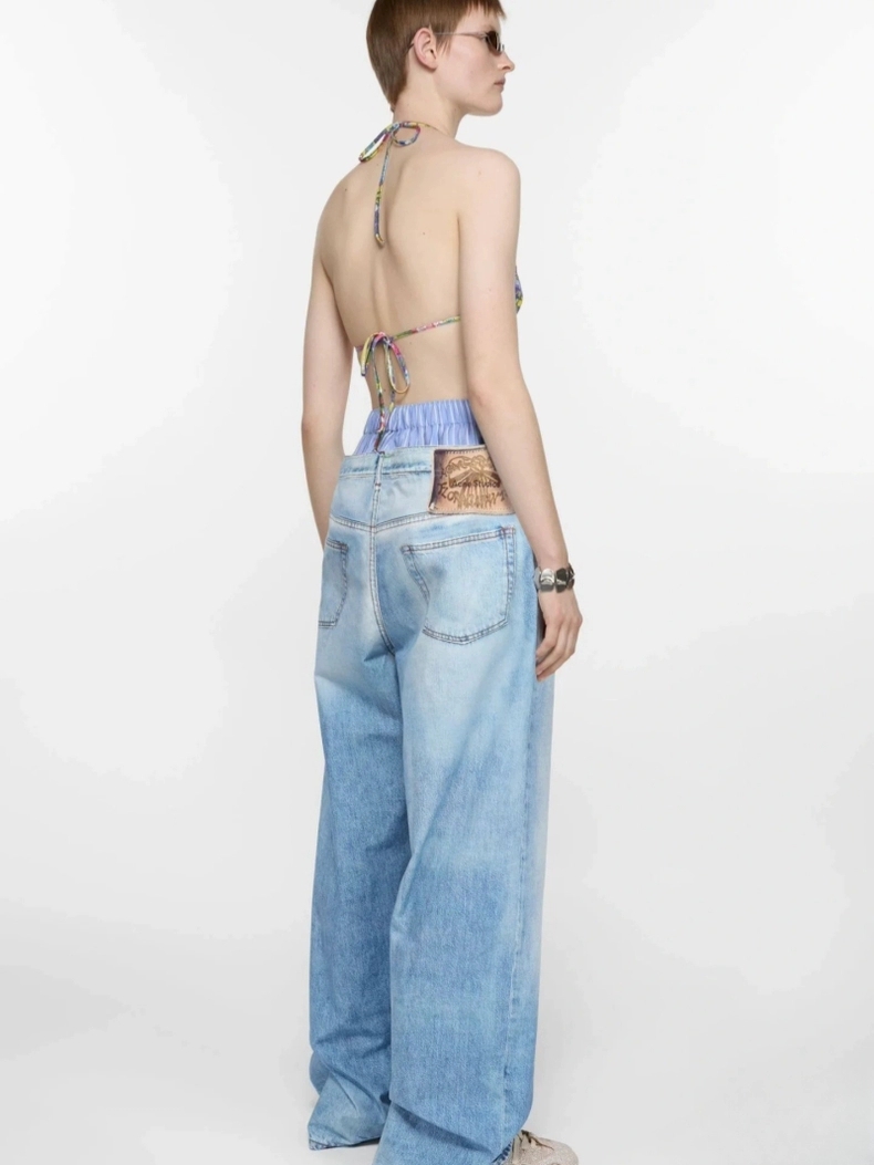 ❤️双腰印花棉布长裤！棉 活性印花 SML