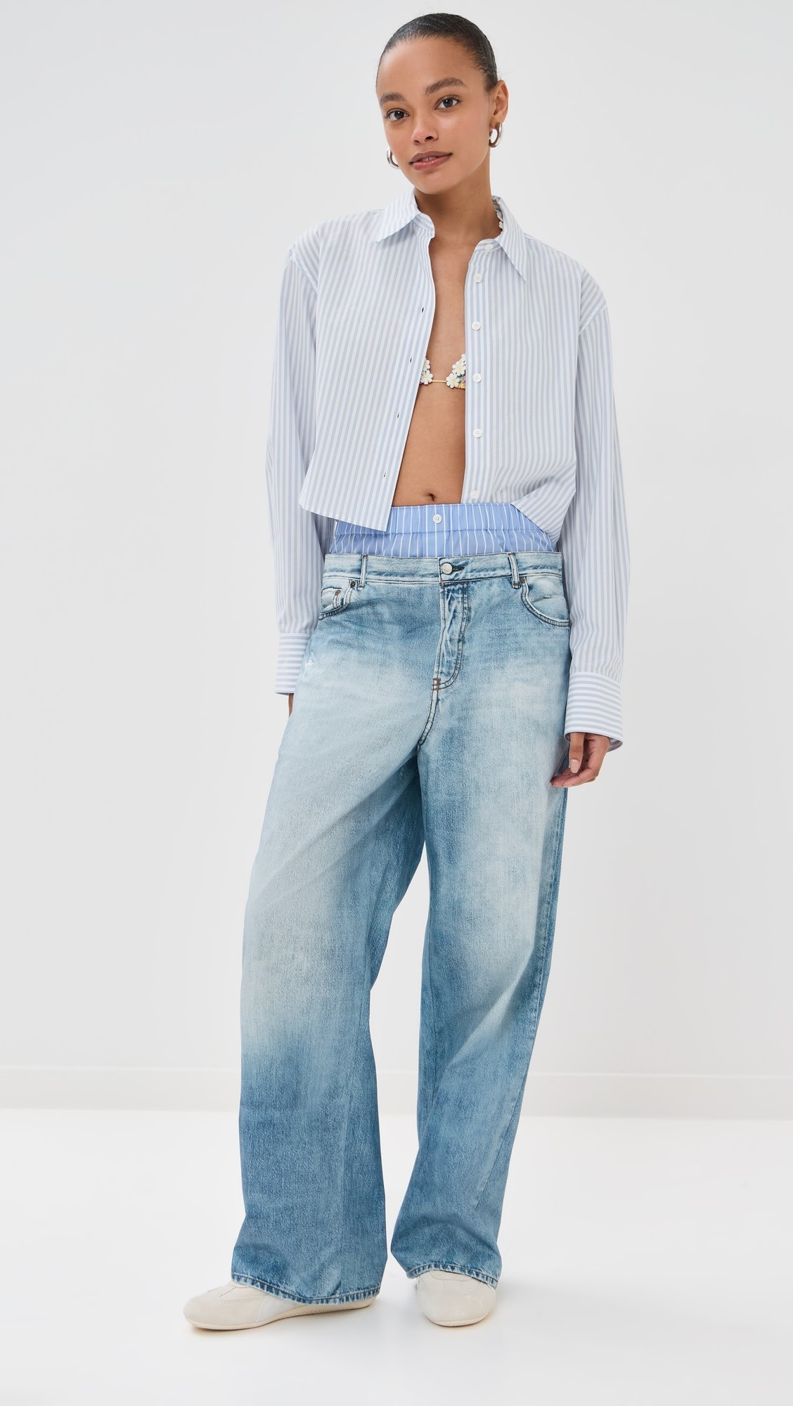 ❤️双腰印花棉布长裤！棉 活性印花 SML