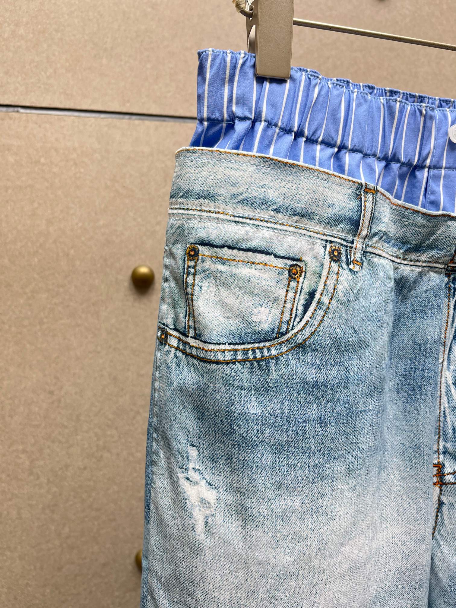 ❤️双腰印花棉布长裤！棉 活性印花 SML