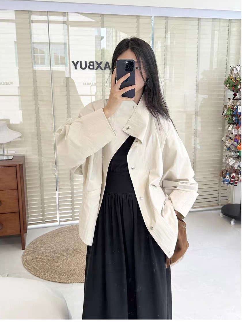 ♥️tote*宽松薄夹克外套！两色 SML