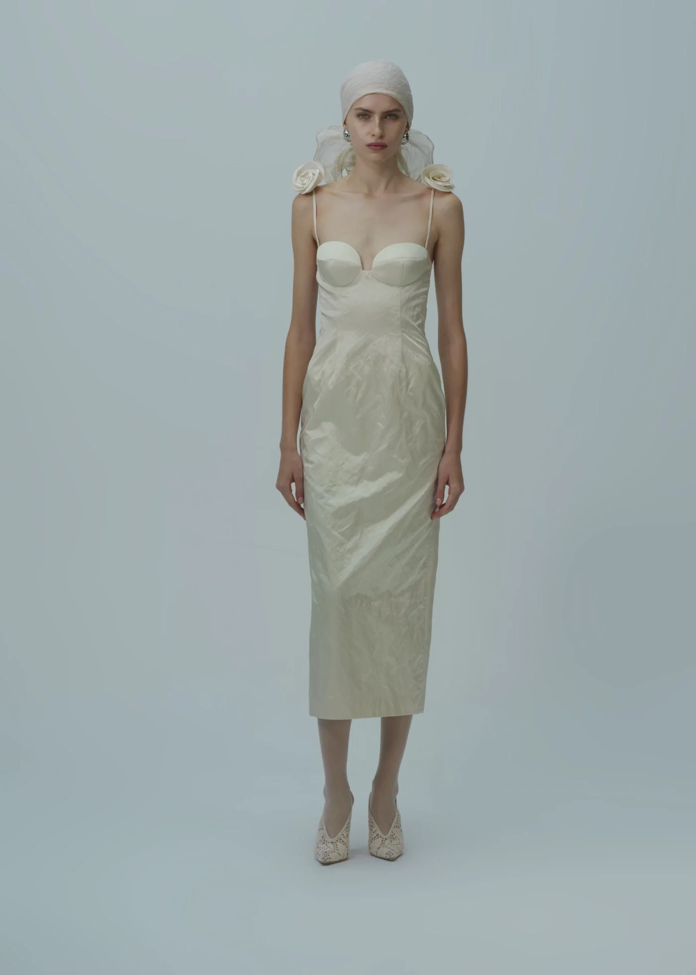 ❤️magda 花朵吊带连衣裙！100％醋酸 两色 SML