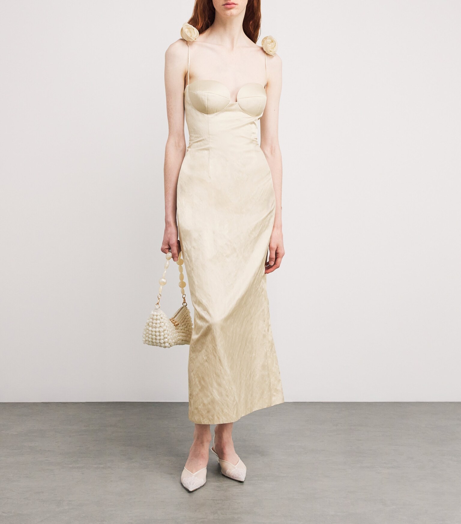 ❤️magda 花朵吊带连衣裙！100％醋酸 两色 SML