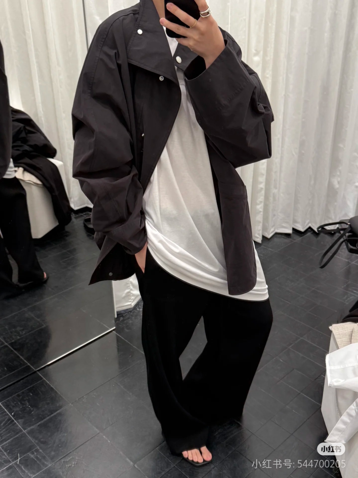 ♥️tote*宽松薄夹克外套！两色 SML