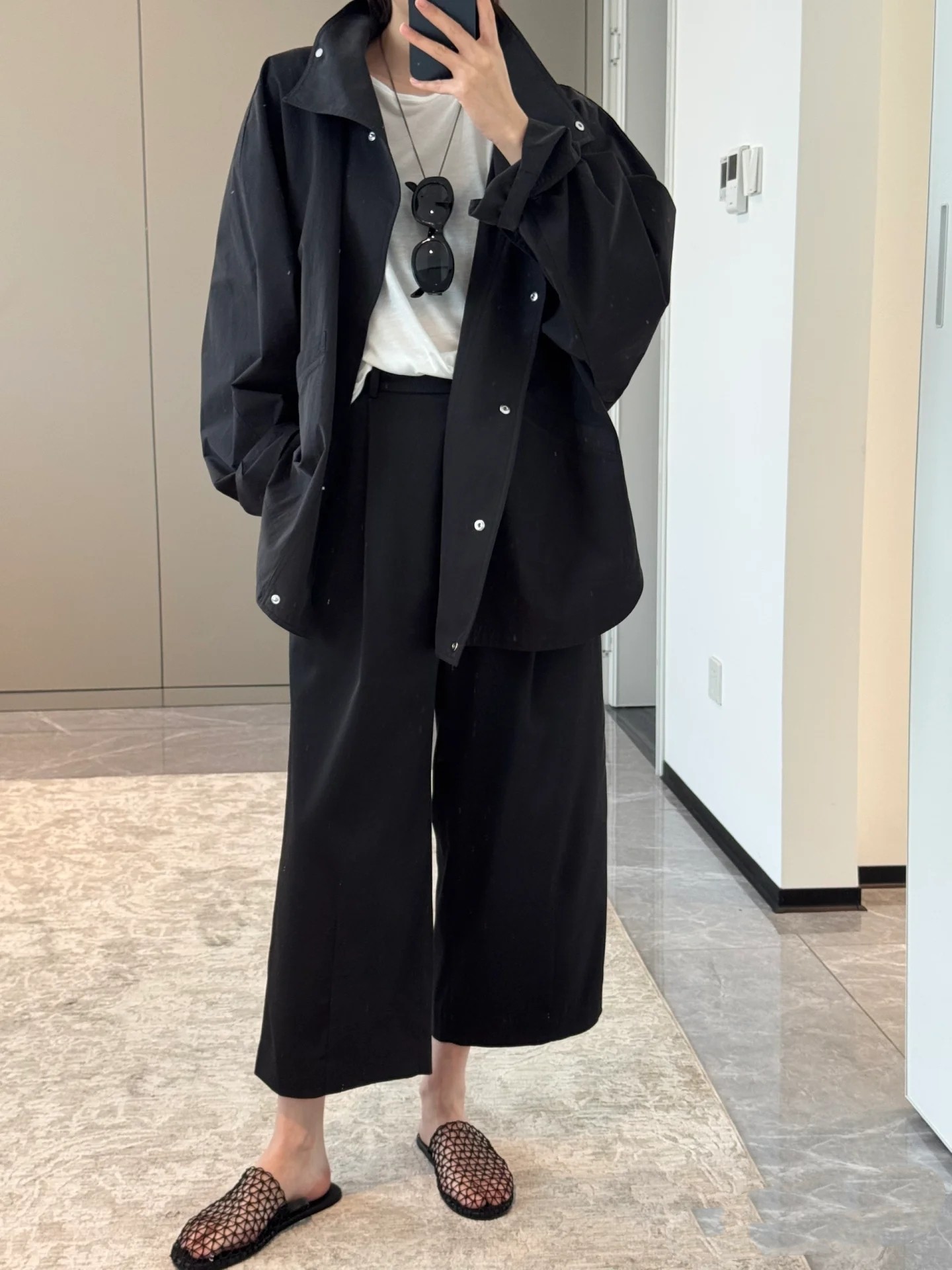 ♥️tote*宽松薄夹克外套！两色 SML