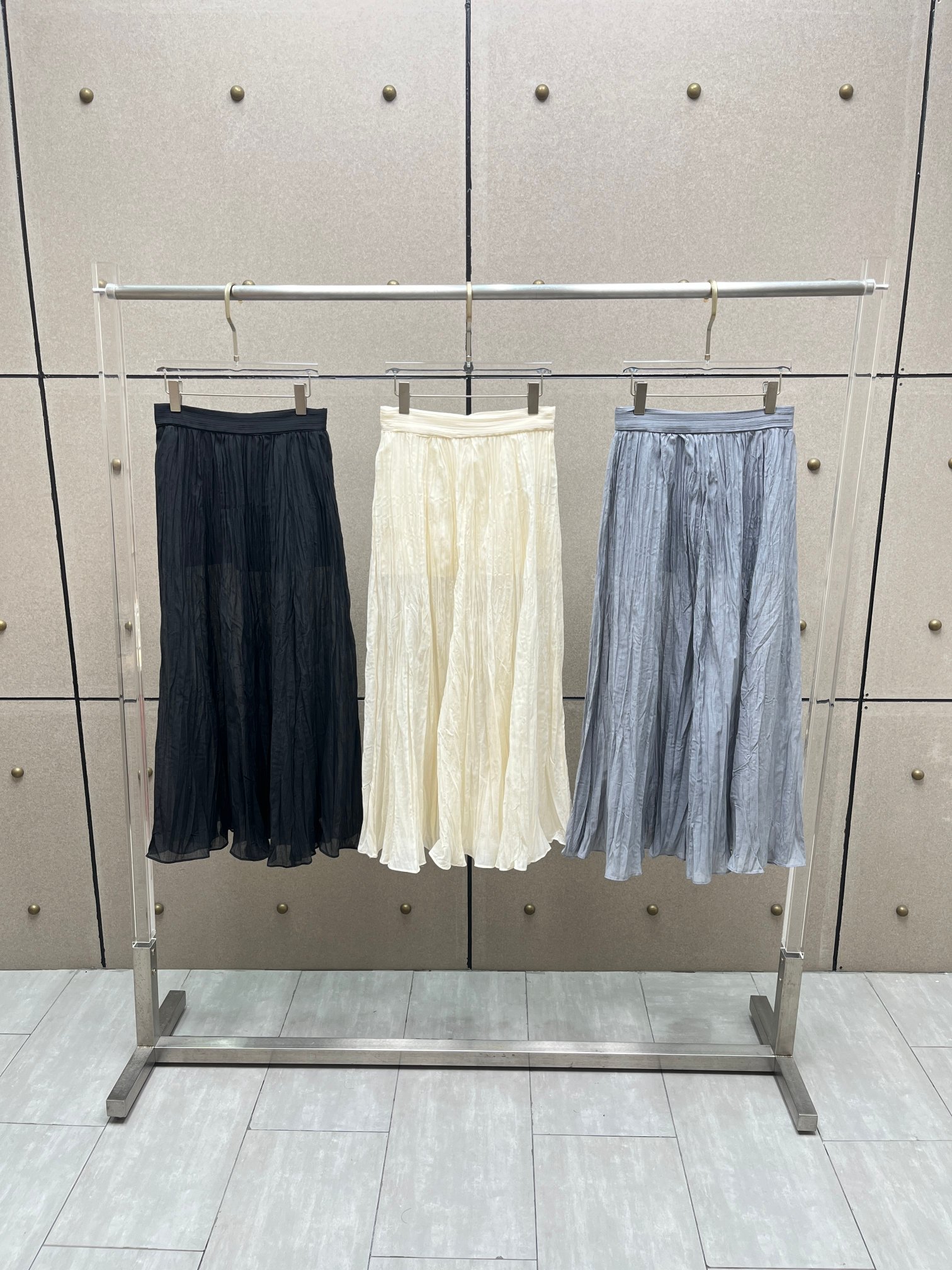 ❤️tote 压褶长半裙！棉 三色 SML