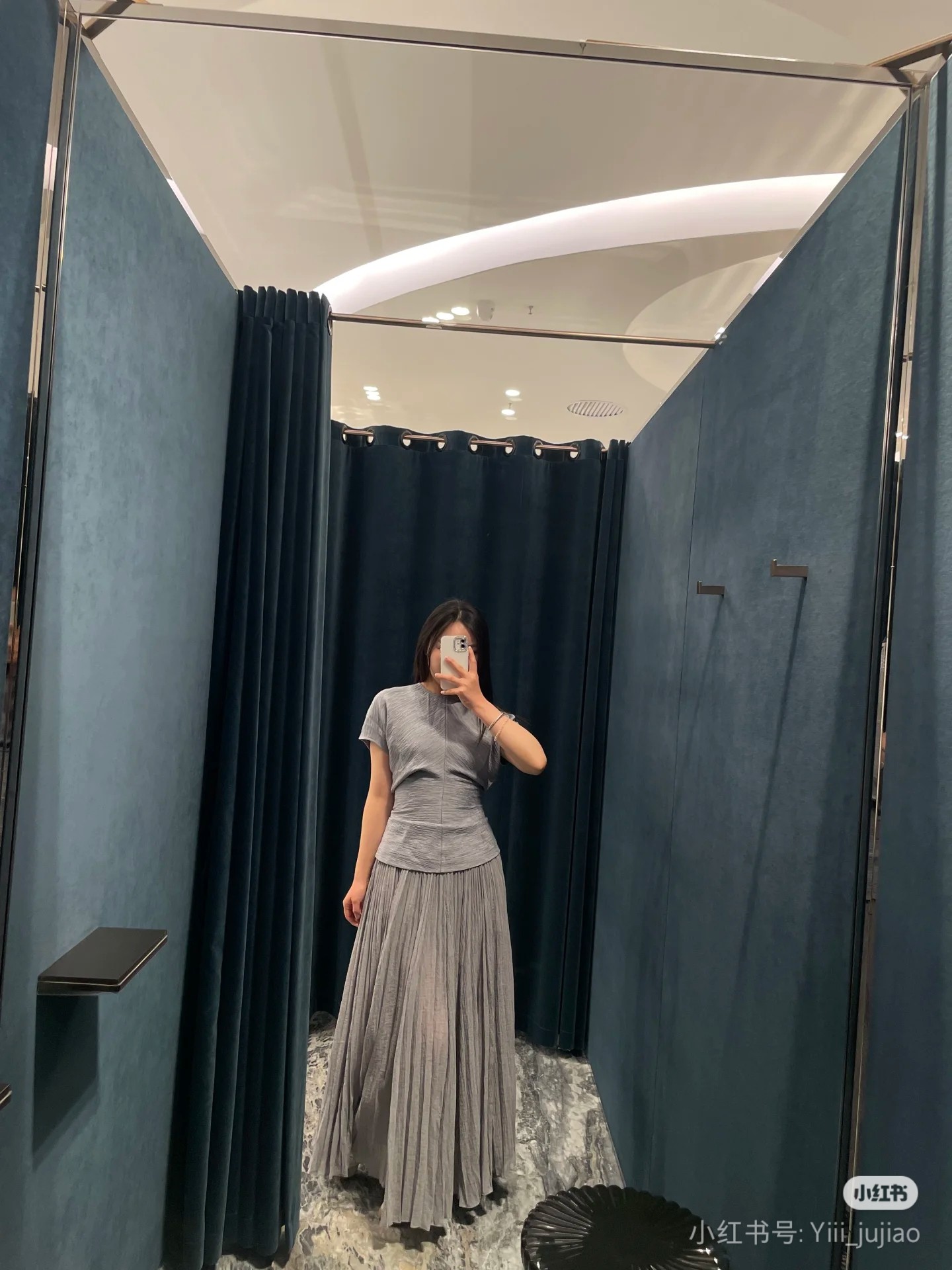 ❤️tote 压褶长半裙！棉 三色 SML