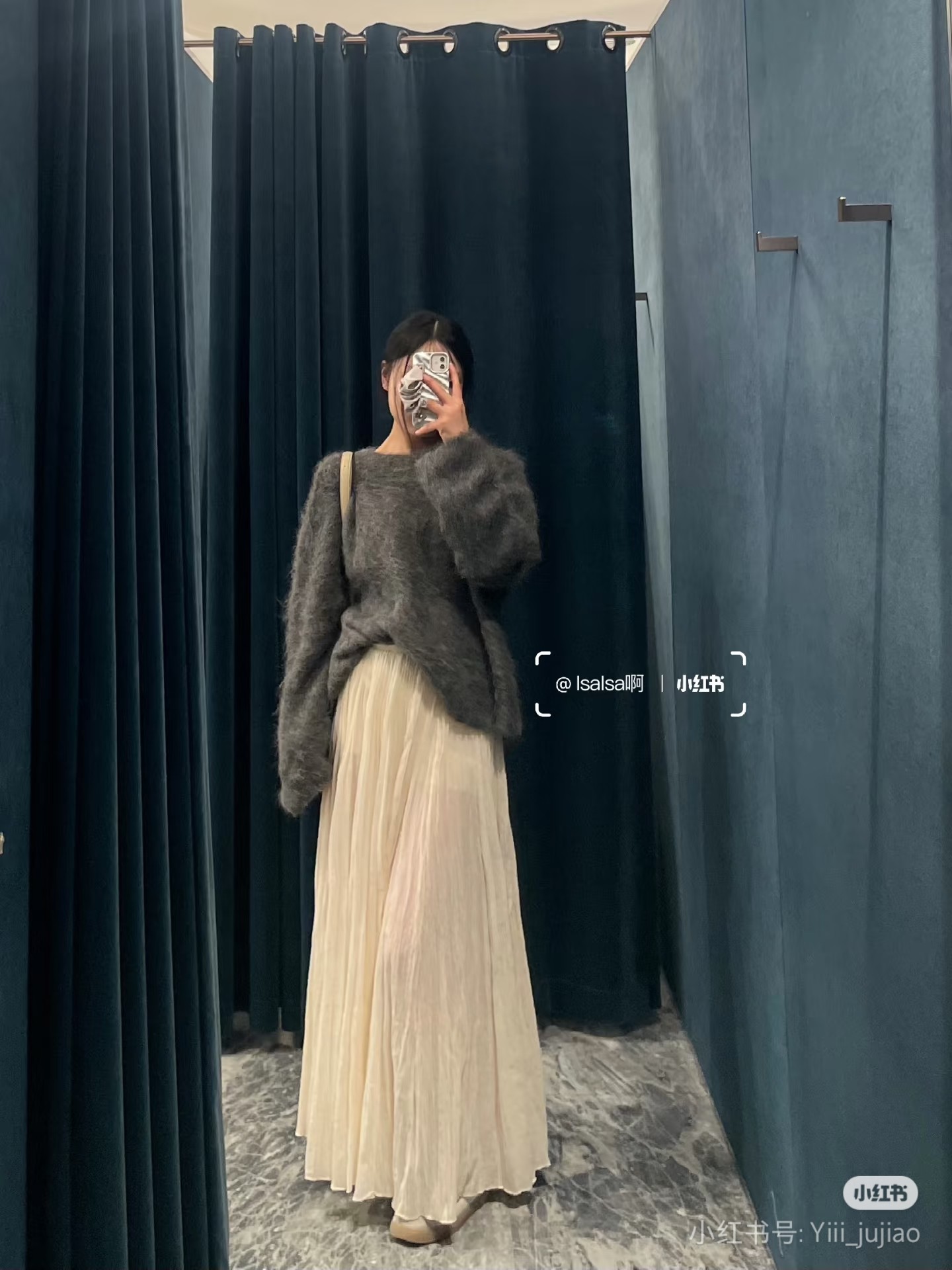 ❤️tote 压褶长半裙！棉 三色 SML