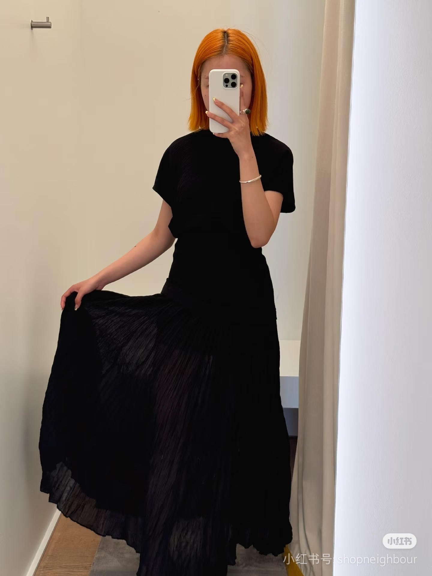 ❤️tote 压褶长半裙！棉 三色 SML