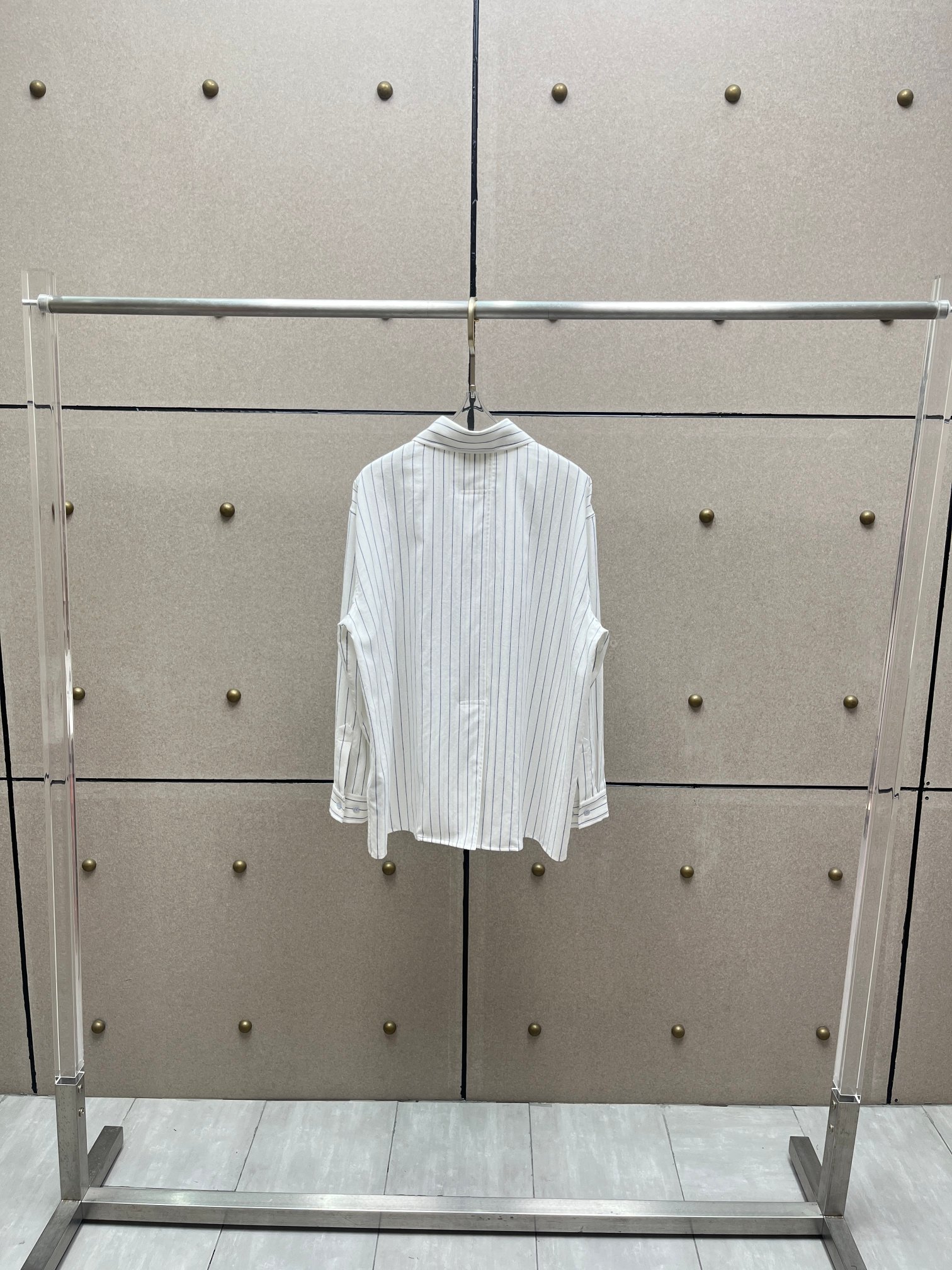 ❤️洗水棉条纹衬衫！棉 SML 