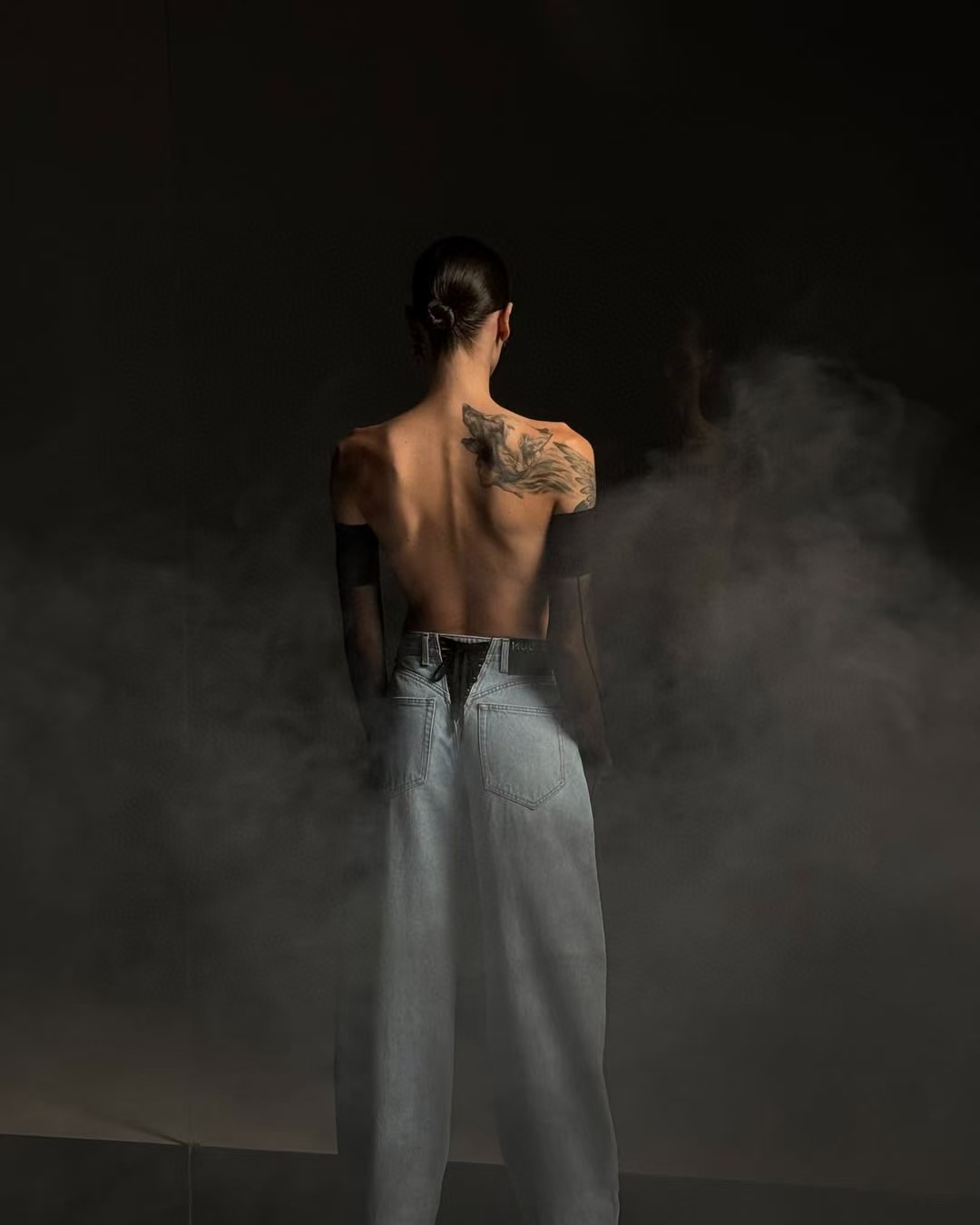 ❤️后腰绑带牛仔裤！棉 SML